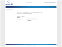 Tablet Screenshot of intranet.armines.net